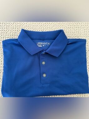 NIKE GOLF Men's DRI-FIT Polo Shirt - Royal Blue size XL
